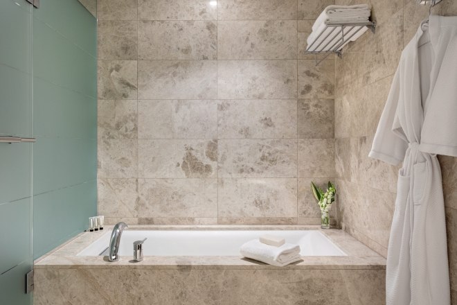 Bathtub in One Bedroom Suite Bathroom